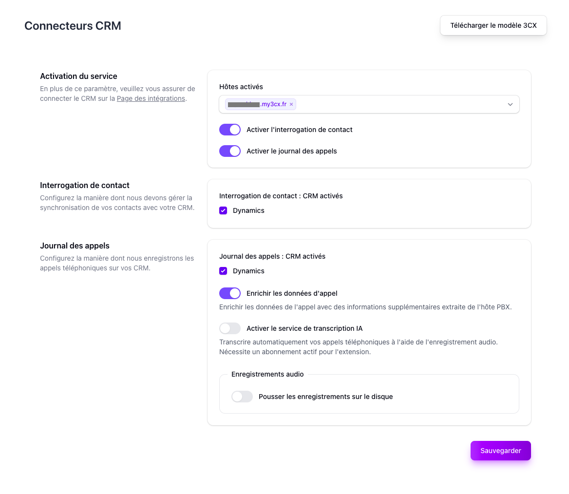 Enable the basic Middleware features for CRM integrations